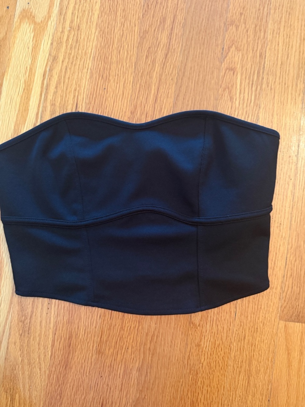 H&M Black Strapless Bustier Top